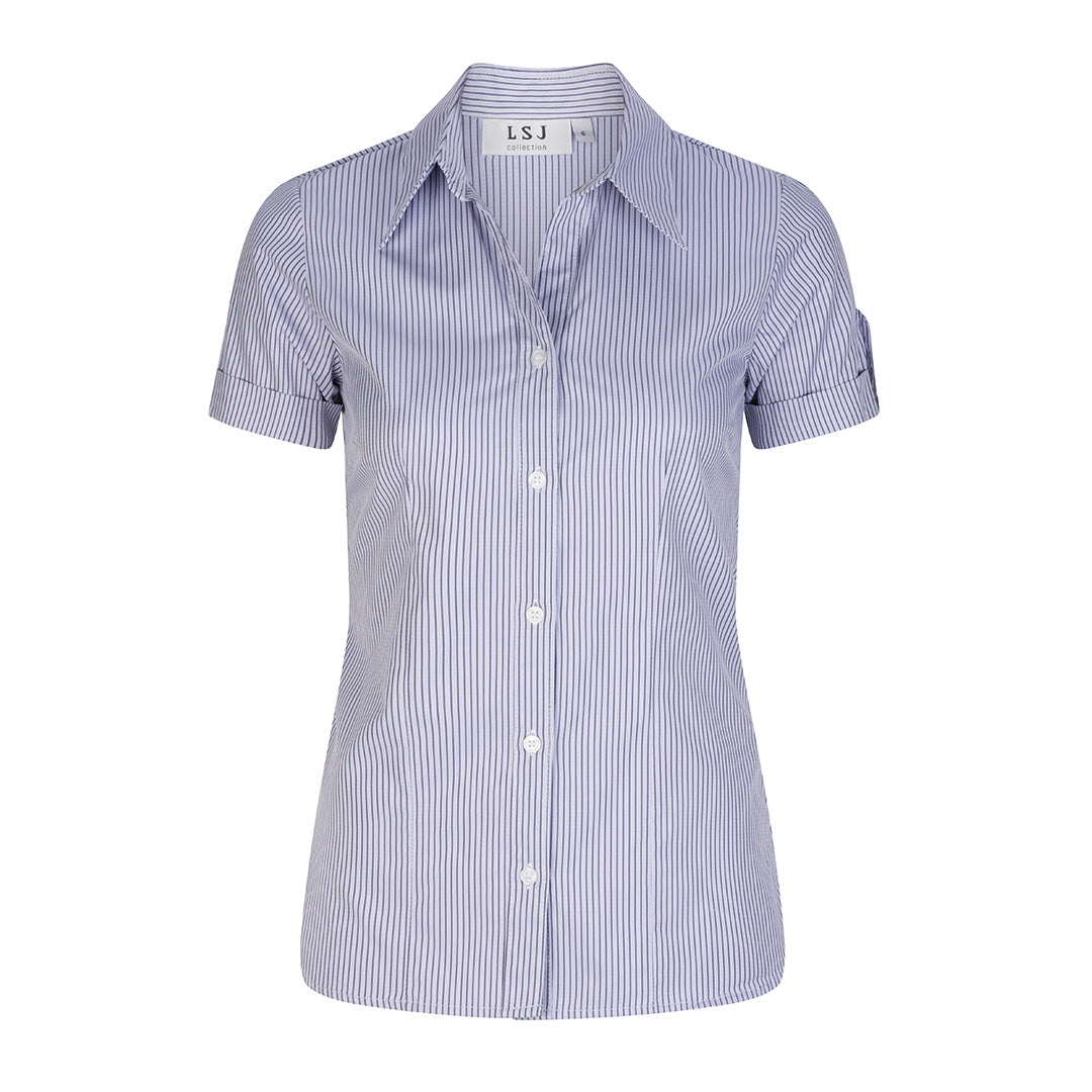 LSJ Collection The Bourke Street Shirt | Ladies | Short Sleeve Wisteria Shirts & Tops