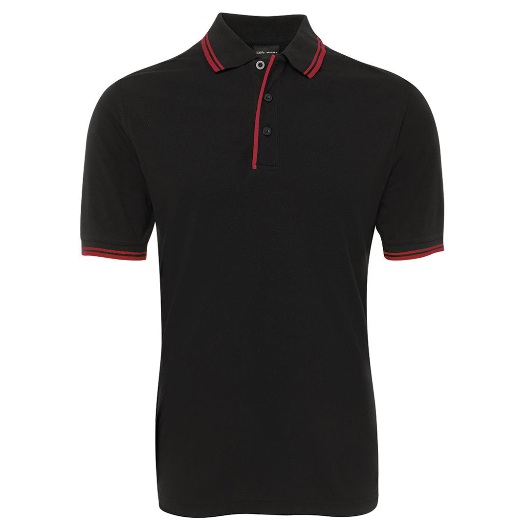 Jbs Wear The Contrast Polo | Adults | Black Base Black/Red Shirts & Tops