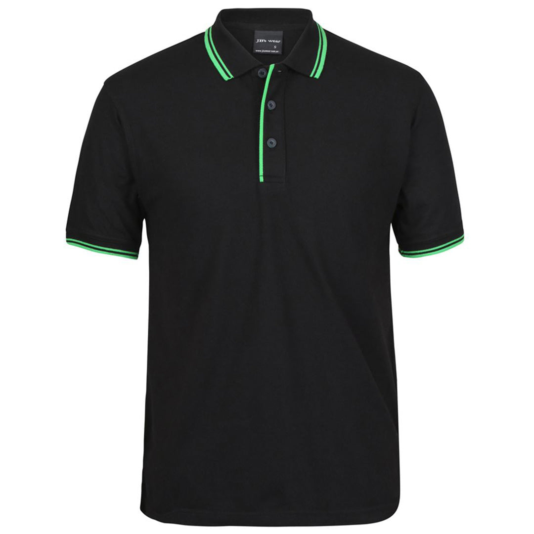 Jbs Wear The Contrast Polo | Adults | Black Base Black/Green Shirts & Tops