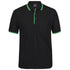Jbs Wear The Contrast Polo | Adults | Black Base Black/Green Shirts & Tops