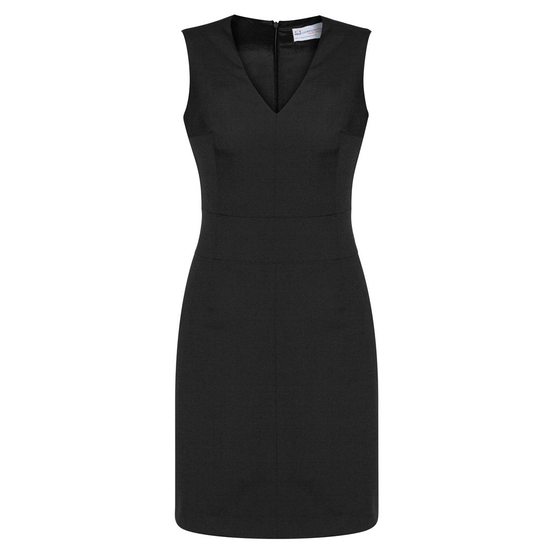 Biz Corporates The Cool Stretch Dress | V Neck | Sleeveless Black Dresses