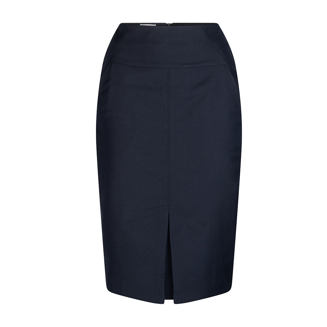LSJ Collection The Front Pleat Skirt | Poly Viscose Navy Skirts