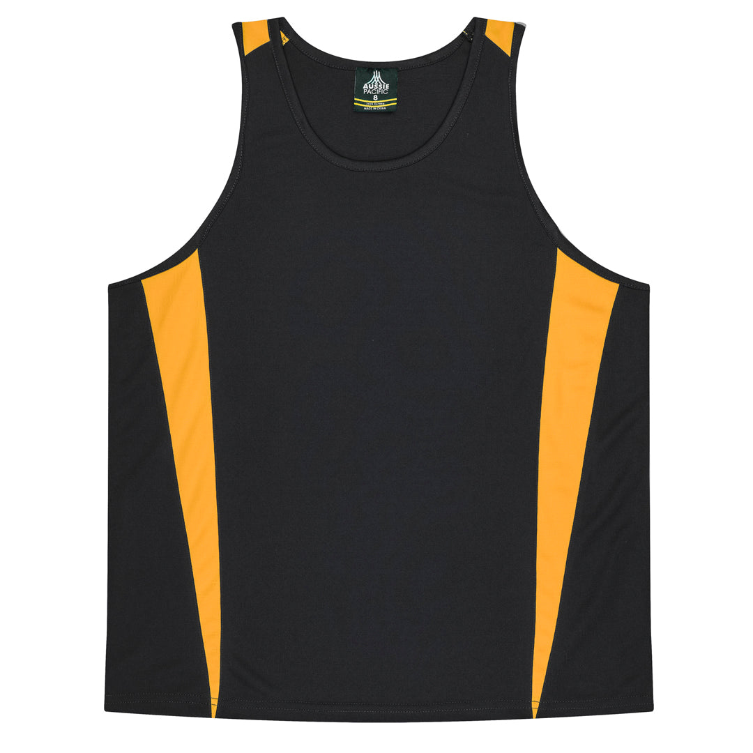 Aussie Pacific The Eureka Singlet | Kids Black/Gold Clothing