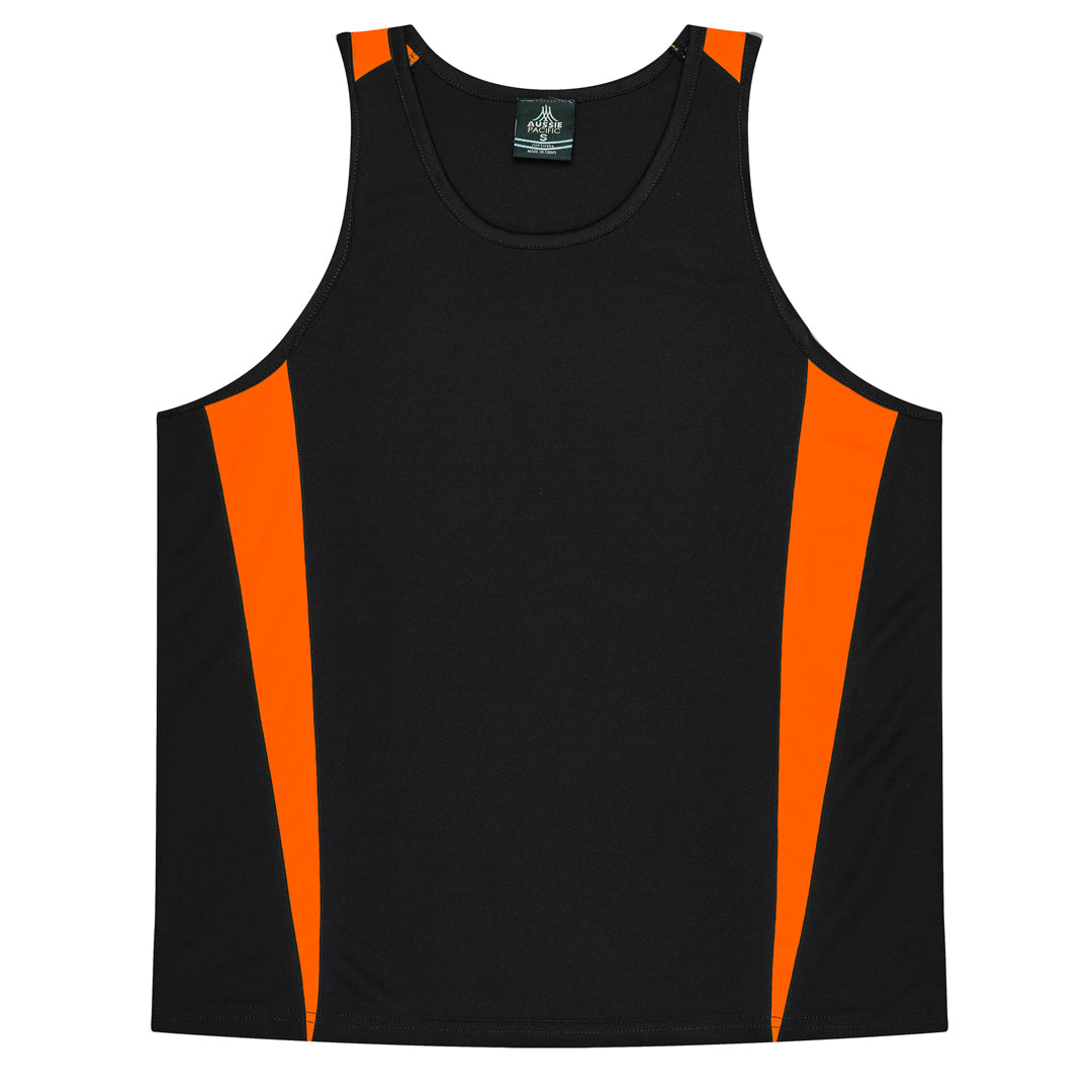 Aussie Pacific The Eureka Singlet | Kids Black/Orange Clothing