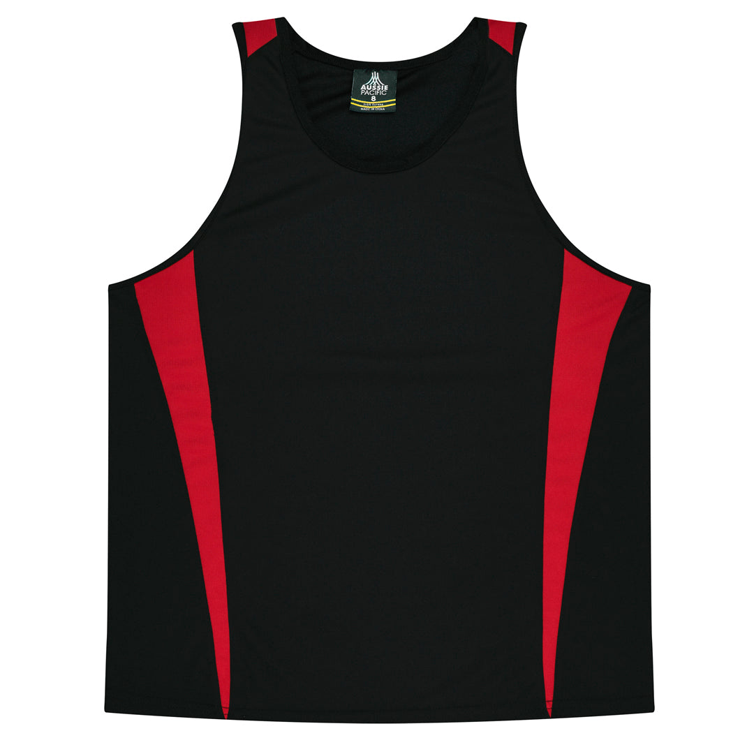 Aussie Pacific The Eureka Singlet | Kids Black/Red Clothing