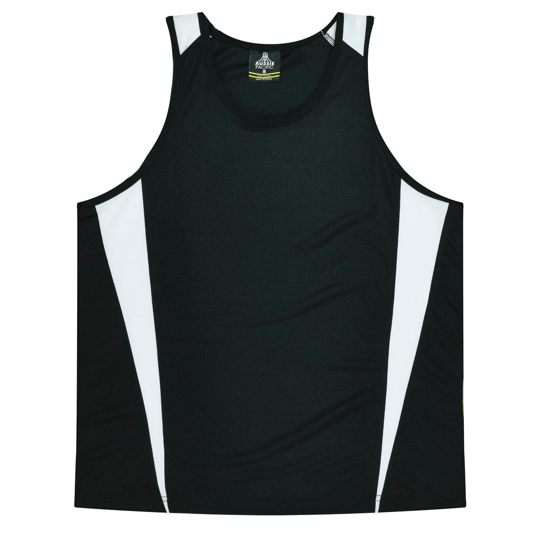 Aussie Pacific The Eureka Singlet | Kids Black/White Clothing