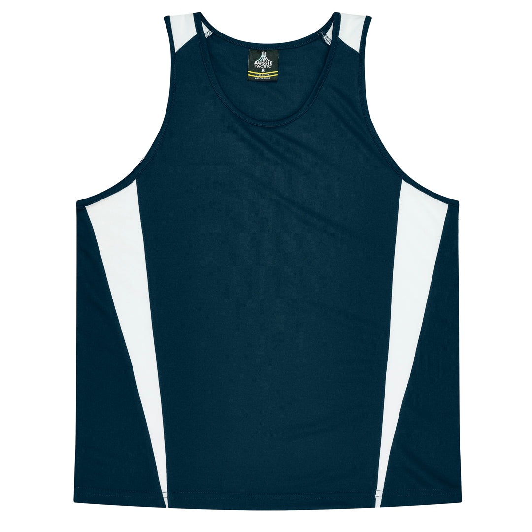 Aussie Pacific The Eureka Singlet | Kids Navy/White Clothing