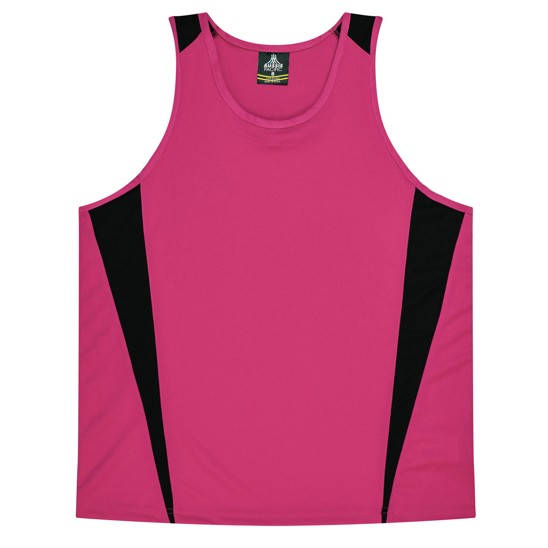 Aussie Pacific The Eureka Singlet | Kids Pink/Black Clothing