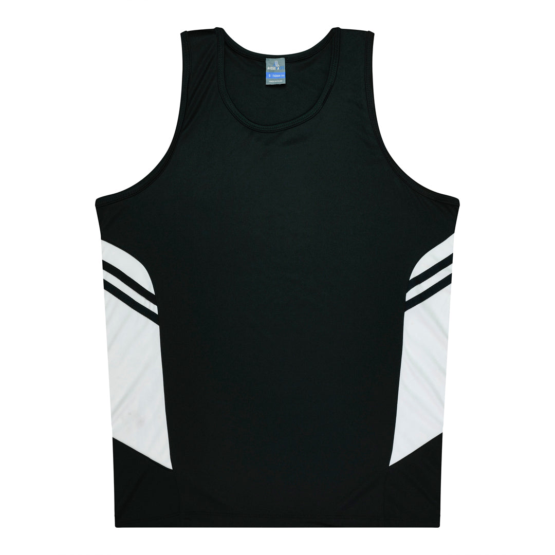 Aussie Pacific The Tasman Singlet | Kids Black/White Shirts & Tops