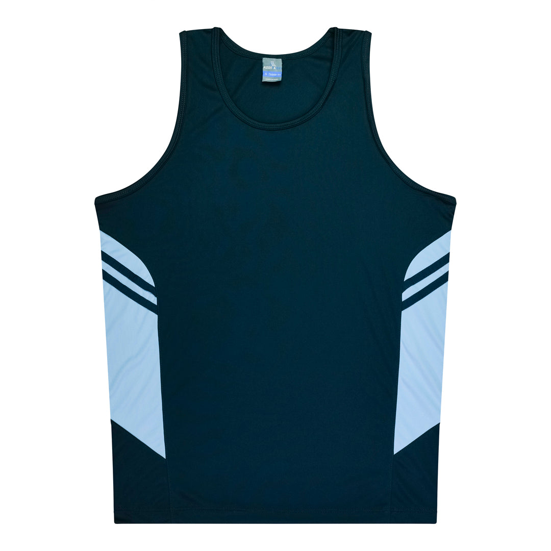 Aussie Pacific The Tasman Singlet | Kids | Navy Base Navy/Sky Shirts & Tops