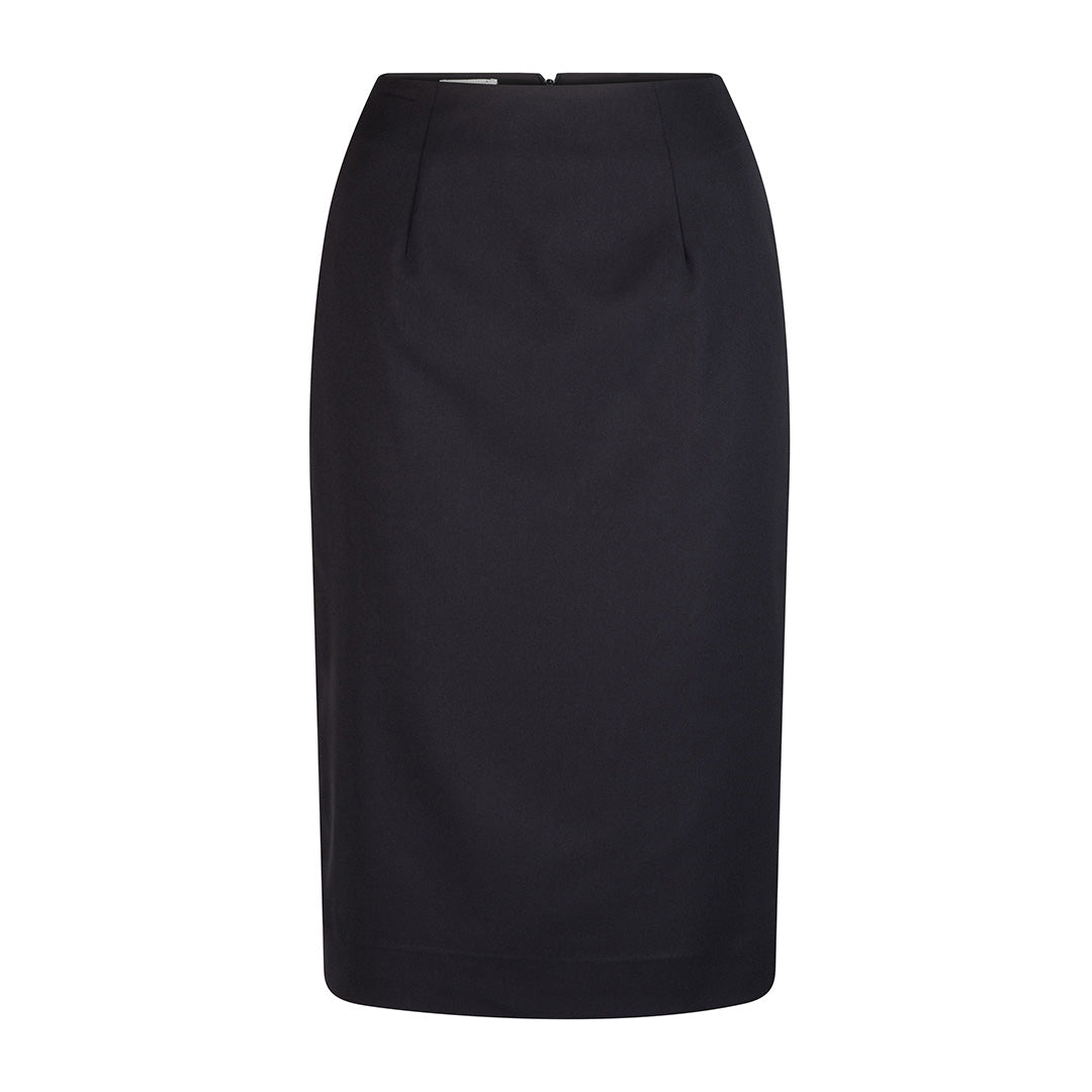LSJ Collection The Mid Length High Rise Skirt | Micro Fibre Navy Skirts