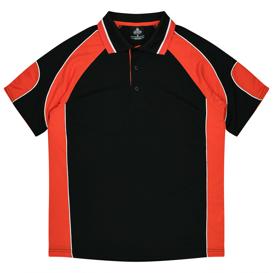 Aussie Pacific The Murray Polo | Kids Black/Orange Shirts & Tops