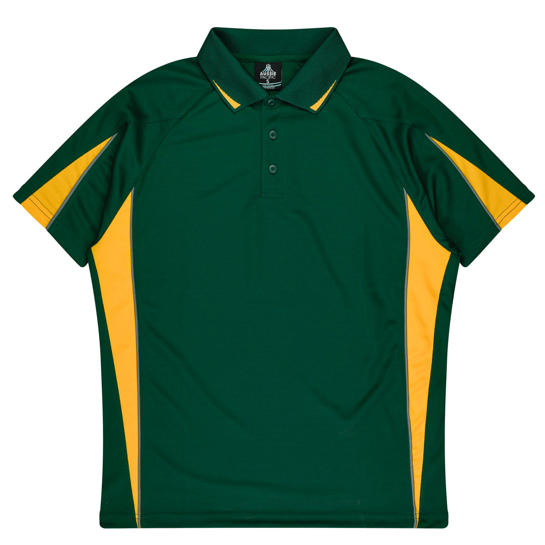 Aussie Pacific The Eureka Polo Shirt | Kids Bottle/Gold Shirts & Tops