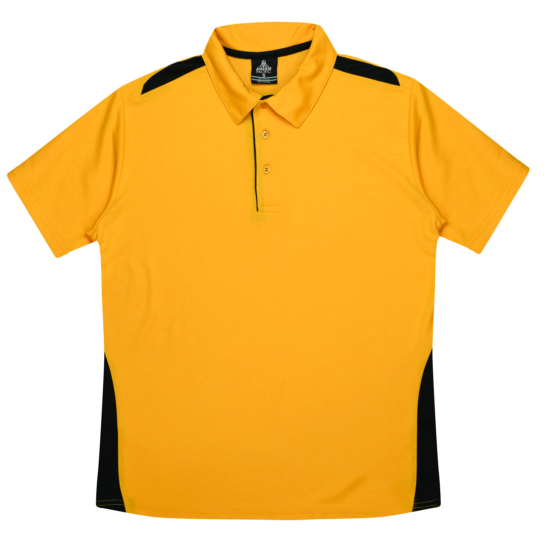 Aussie Pacific The Paterson Polo Shirt | Kids Gold/Black Shirts & Tops