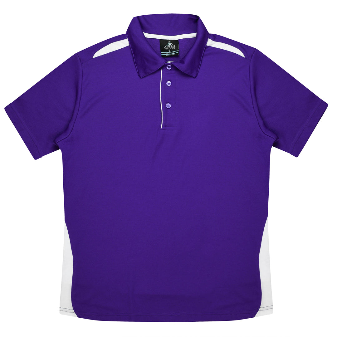 Aussie Pacific The Paterson Polo Shirt | Kids Purple/White Shirts & Tops