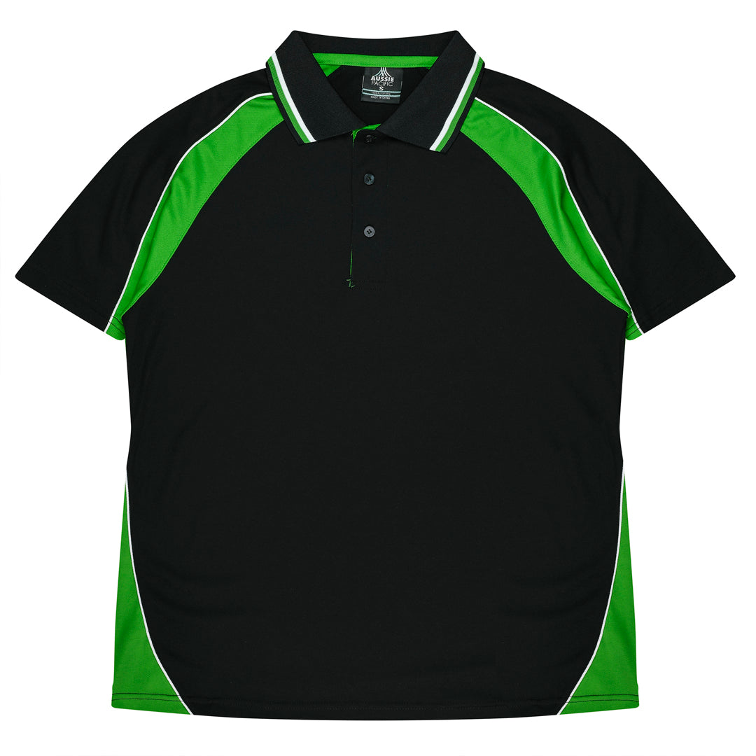 Aussie Pacific The Panorama Polo | Kids Black/Kawa Green/White Shirts & Tops