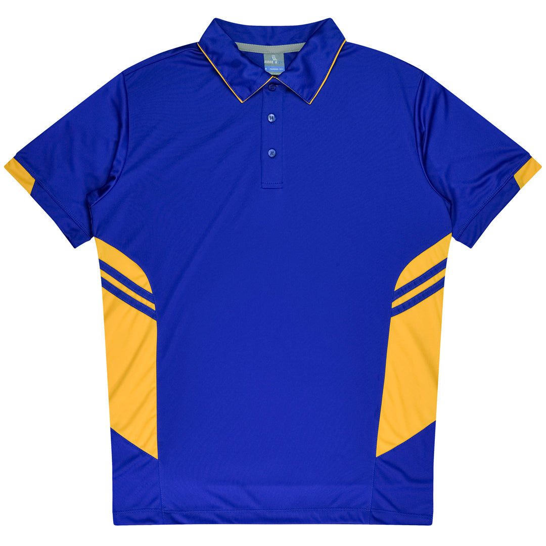 Aussie Pacific The Tasman Polo | Kids | Short Sleeve | Blue Base Royal/Gold Shirts & Tops