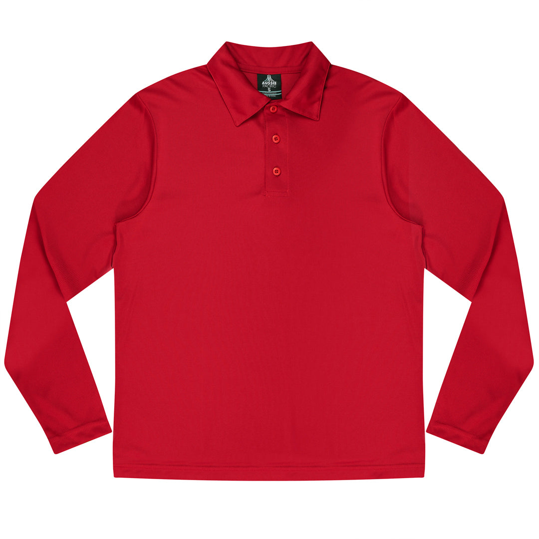 Aussie Pacific The Botany Polo | Kids | Long Sleeve Red Shirts & Tops