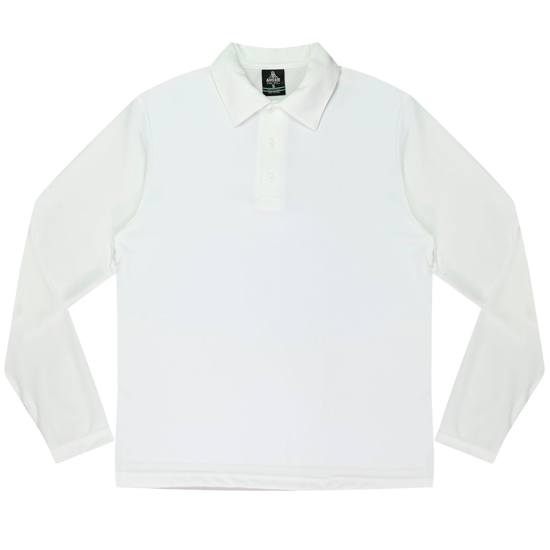 Aussie Pacific The Botany Polo | Kids | Long Sleeve White Shirts & Tops