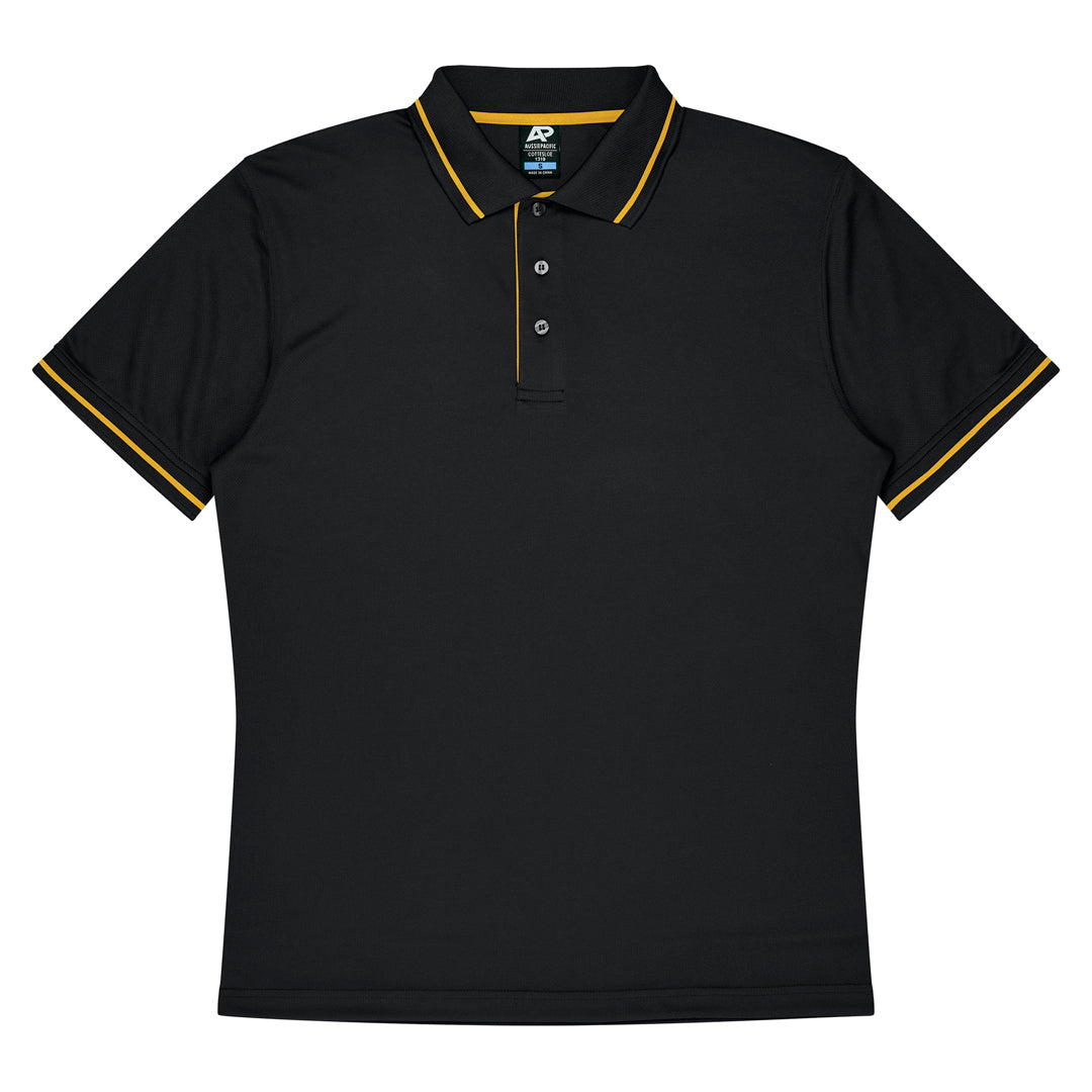Aussie Pacific The Cottesloe Polo | Kids | Short Sleeve Black/Gold Shirts & Tops