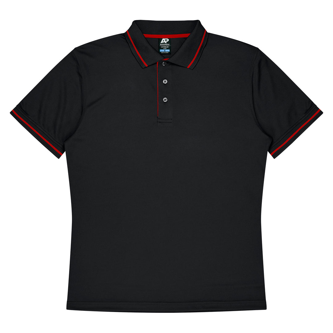 Aussie Pacific The Cottesloe Polo | Kids | Short Sleeve Black/Red Shirts & Tops