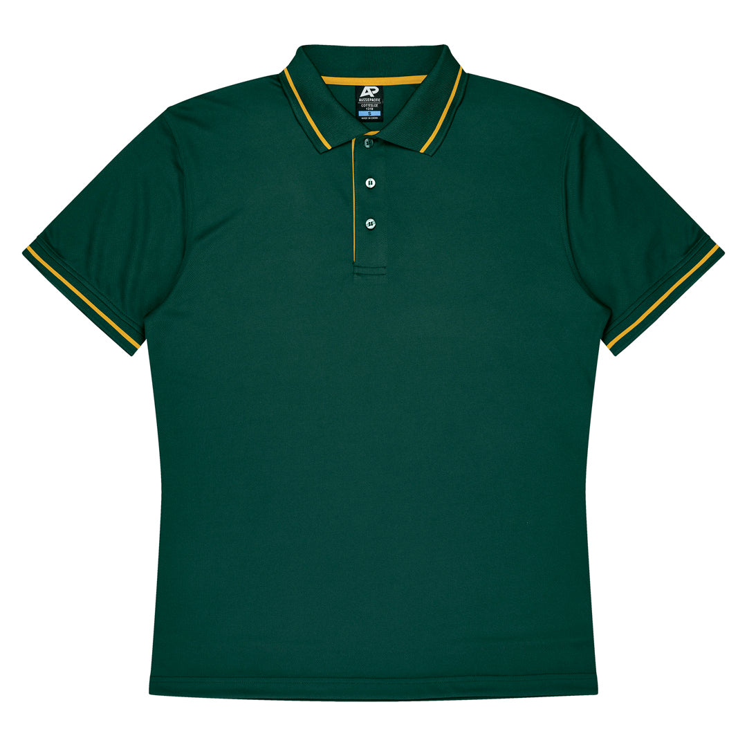 Aussie Pacific The Cottesloe Polo | Kids | Short Sleeve Bottle/Gold Shirts & Tops