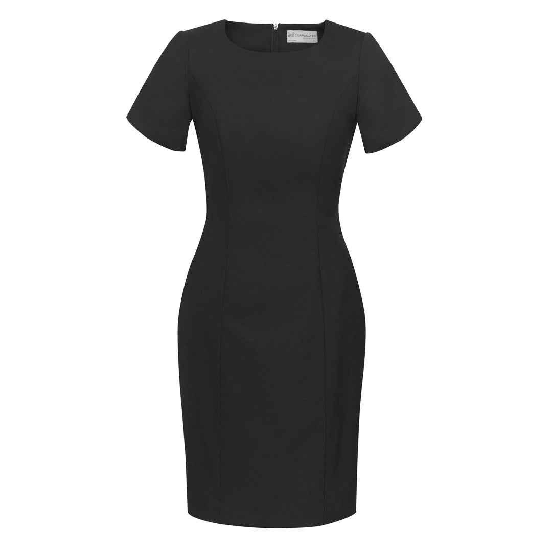 Biz Corporates The Cool Wool Dress | Short Sleeve Black Dresses