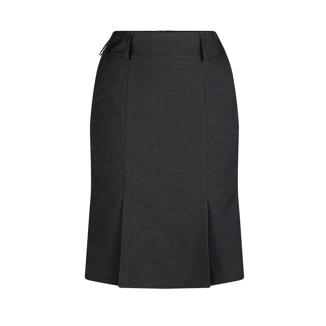 LSJ Collection The Kick Pleat Pocket Skirt | Mechanical Stretch Charcoal Skirts