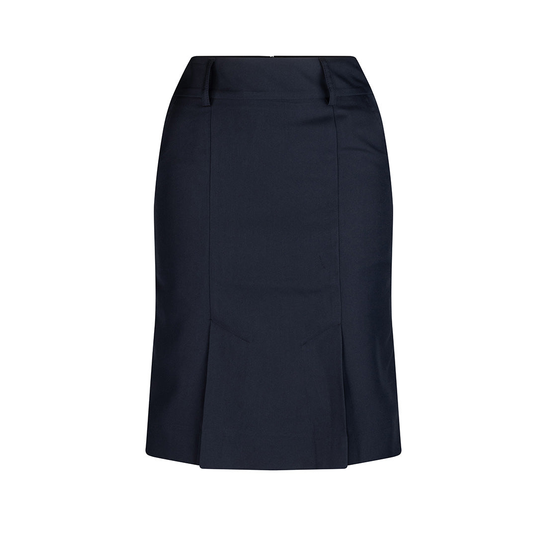 LSJ Collection The Kick Pleat Pocket Skirt | Poly Viscose Navy Skirts