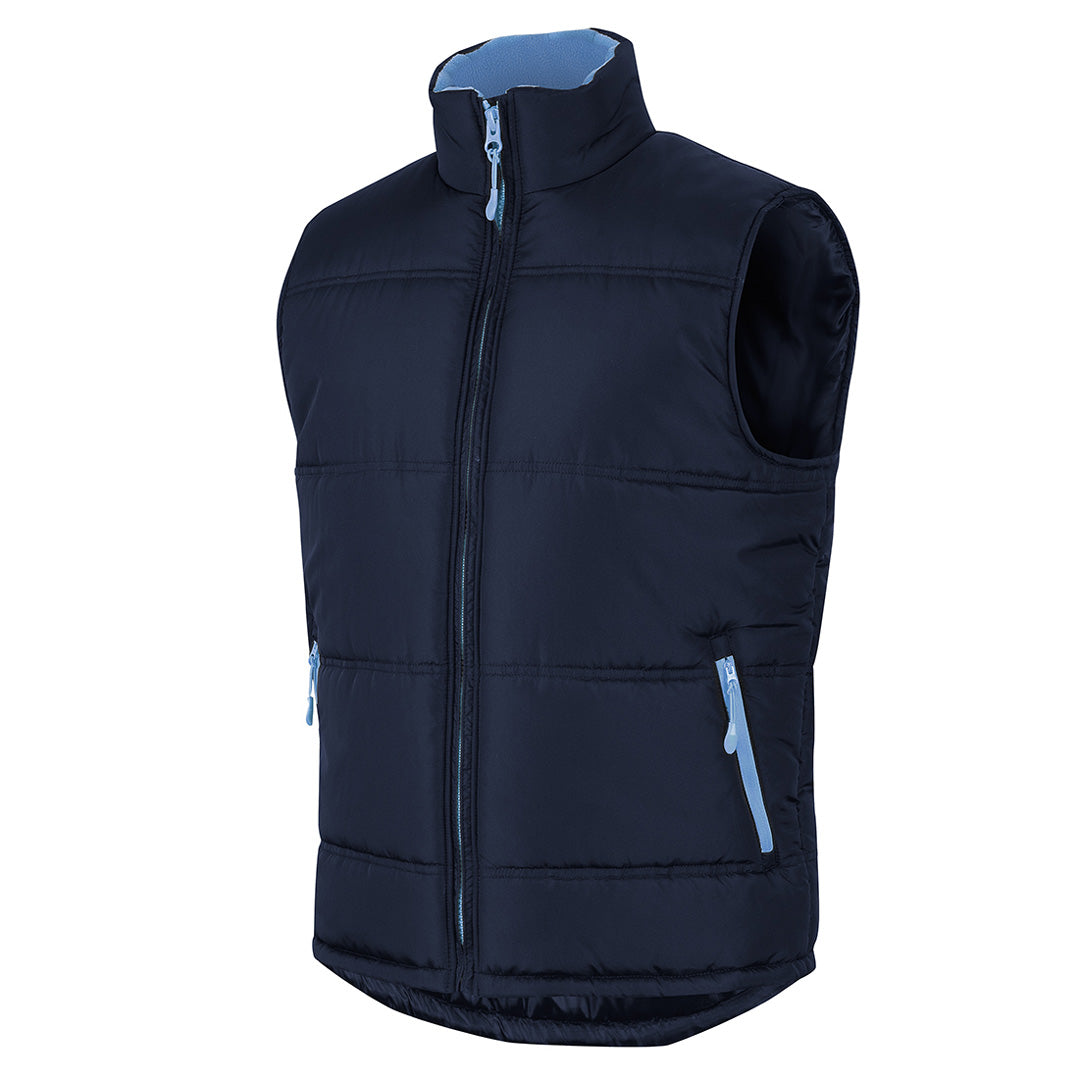 Jbs Wear The Contrast Puffer Vest | Adults Navy/Light Blue Vests