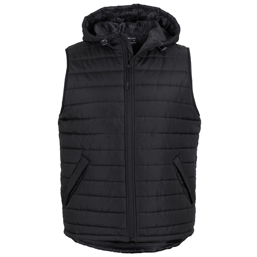 Jbs Wear The Hooded Puffer Vest | Adults Black Vests