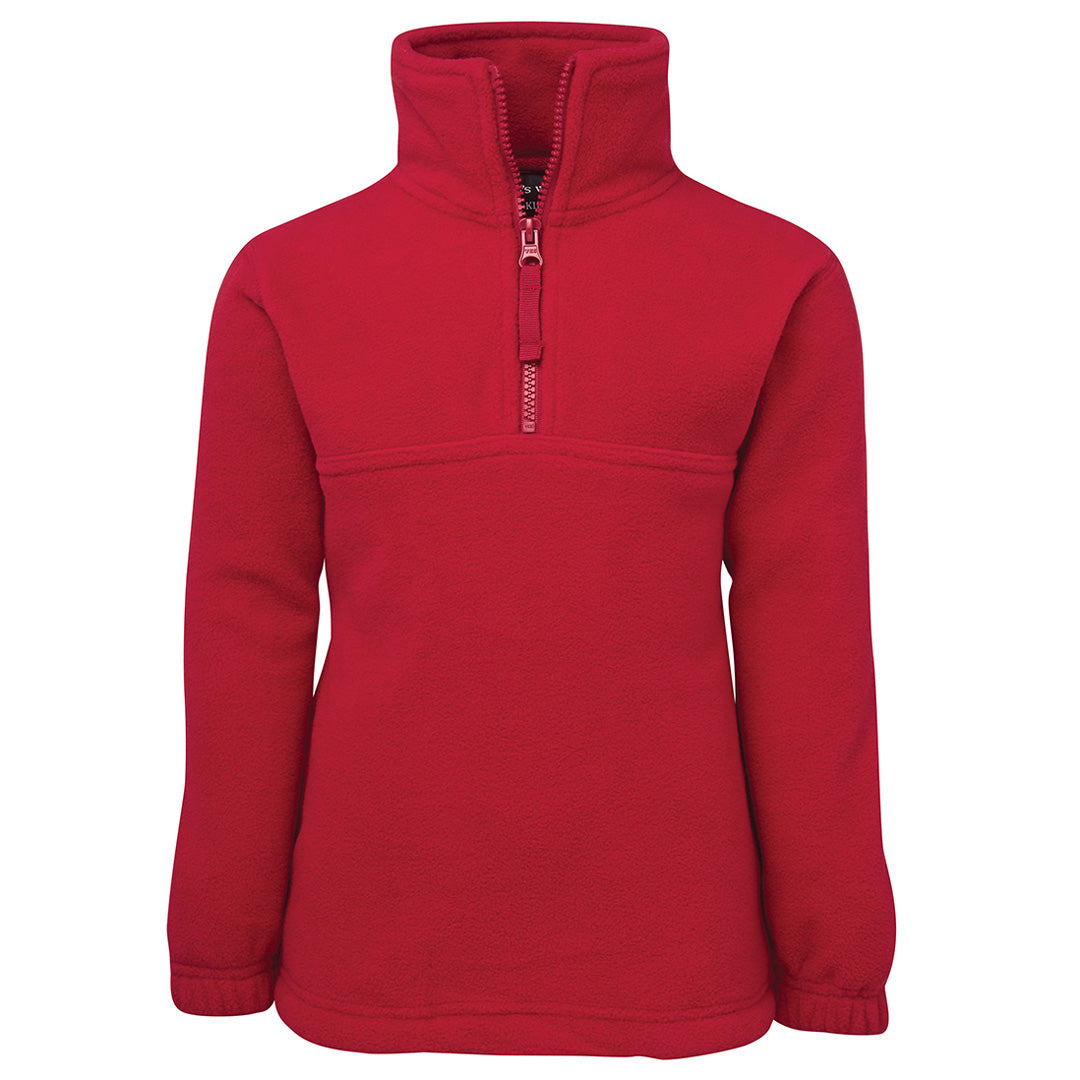 Jbs Wear The Zip Collar Polar Fleece Jumper | Kids Red Outerwear