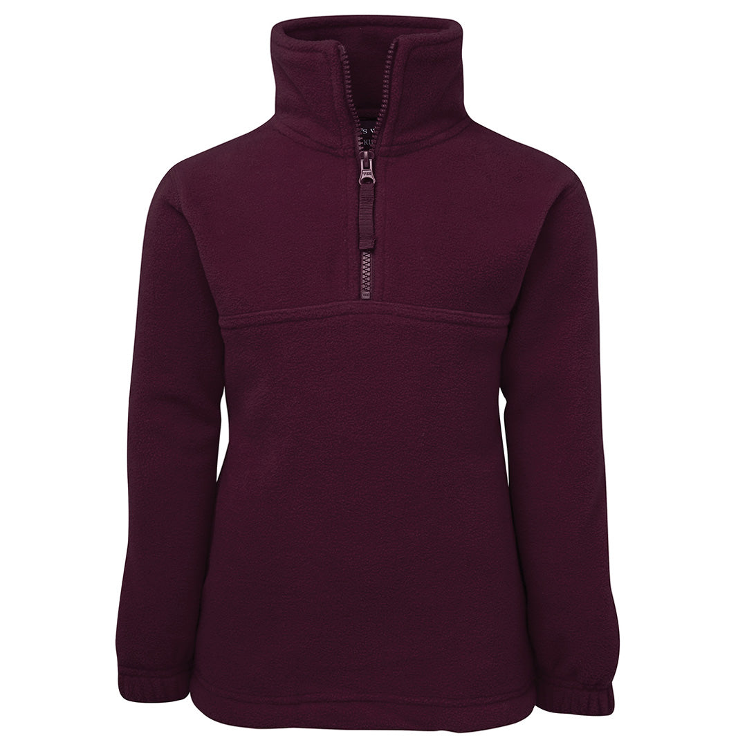 Jbs Wear The Zip Collar Polar Fleece Jumper | Kids Maroon Outerwear