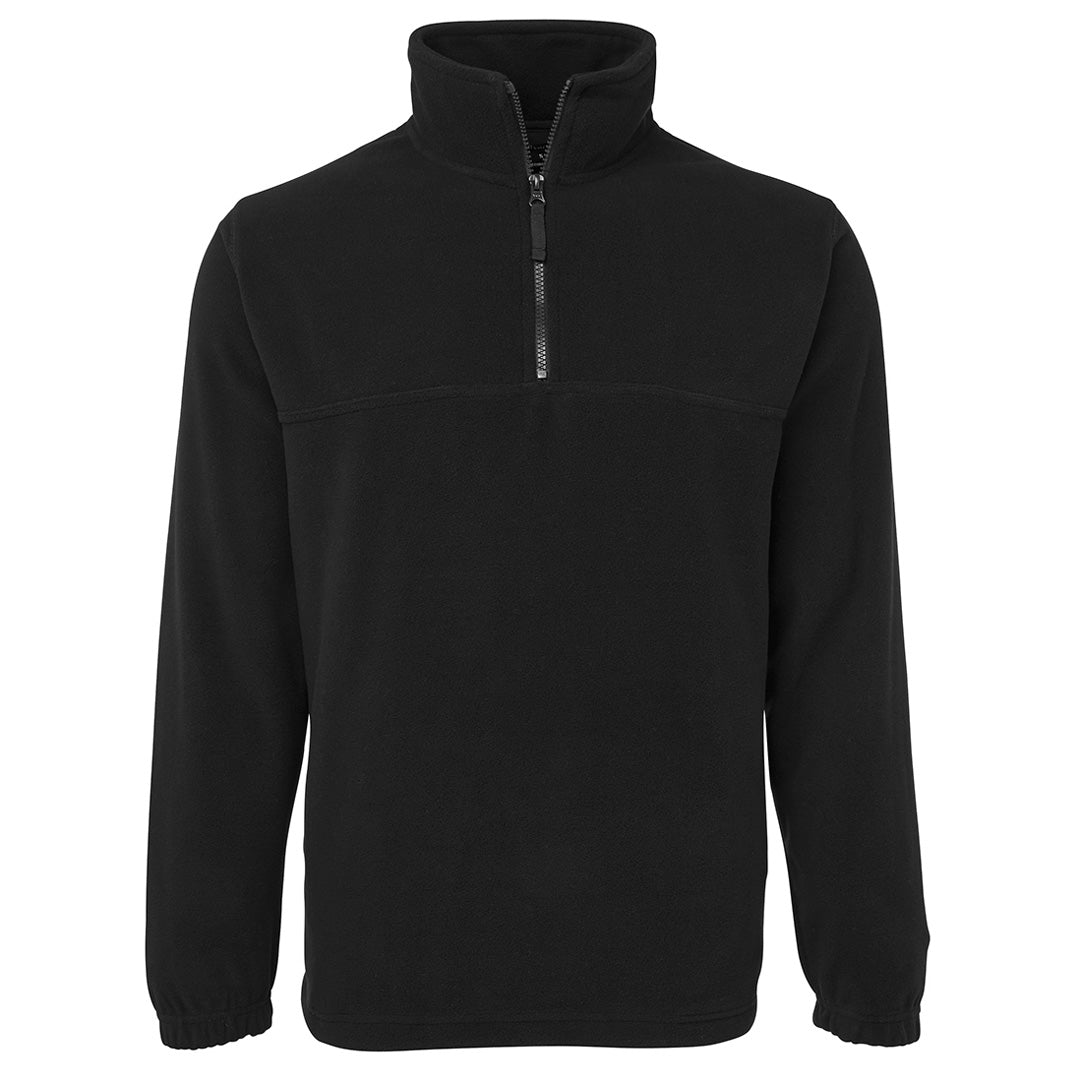 Jbs Wear The Zip Collar Polar Fleece Jumper | Adults Black Outerwear