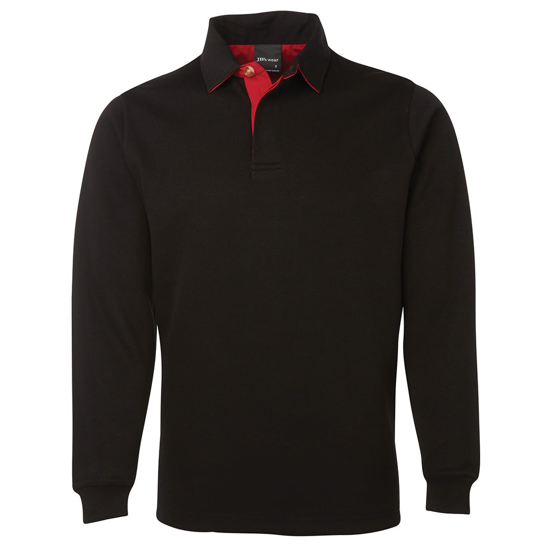 Jbs Wear The 2 Tone Rugby Top | Adults Black/Red Outerwear