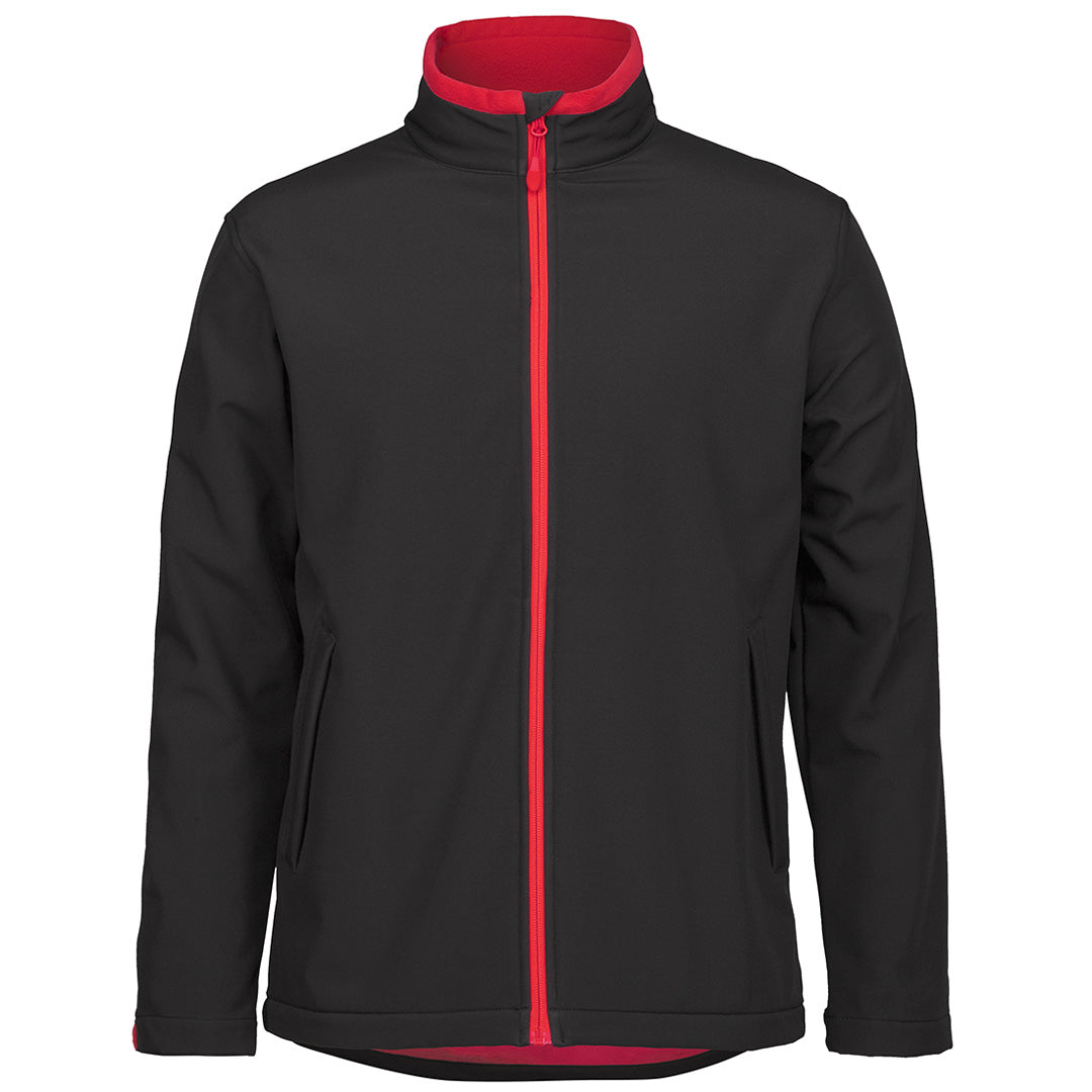 Jbs Wear The Contrast Softshell Jacket | Adults Black/Red Coats & Jackets