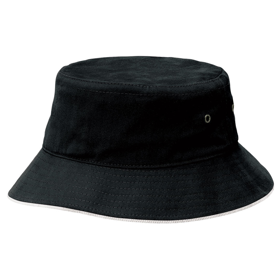 Legend The Sandwich Brim Bucket Hat | Adults Black/White Hats