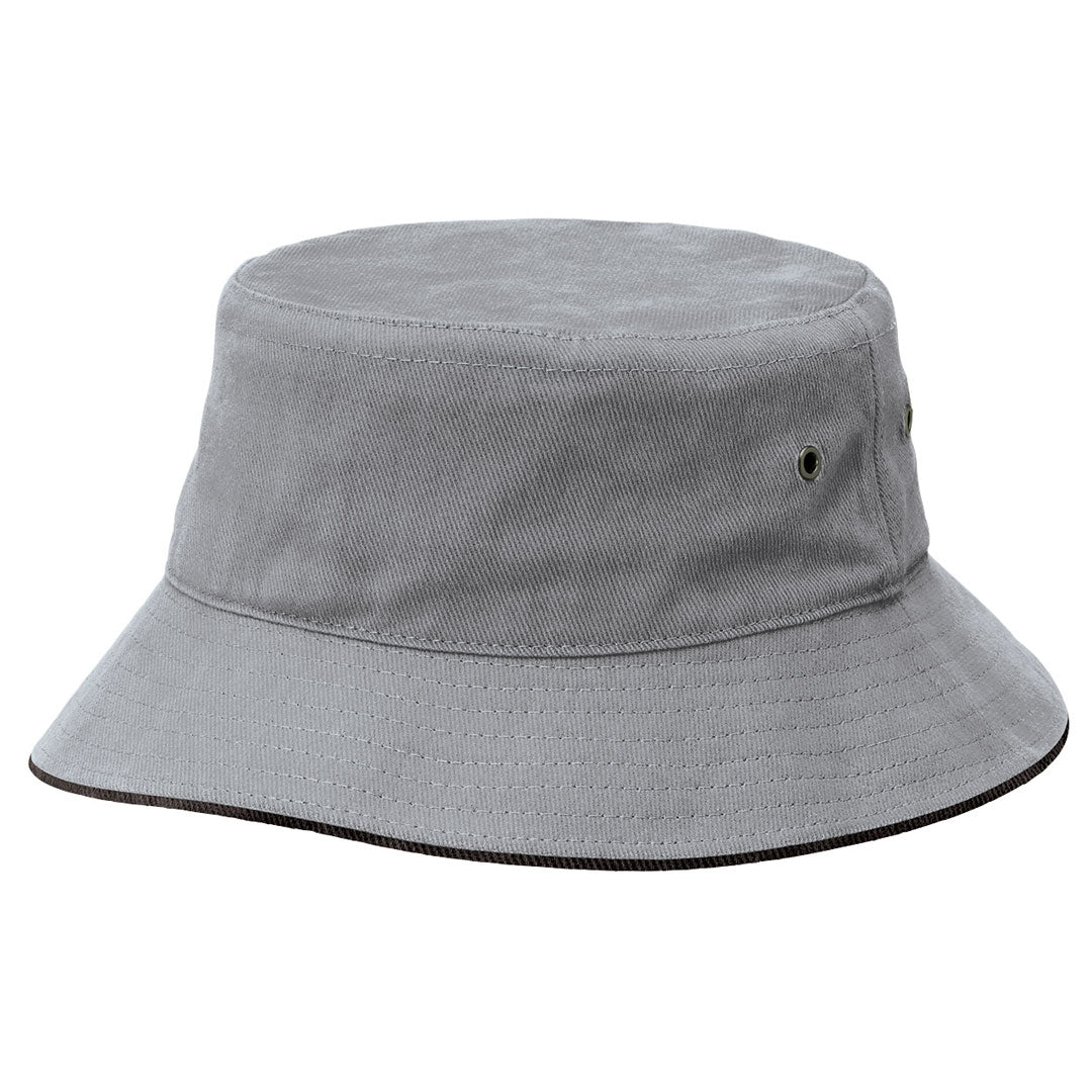 Legend The Sandwich Brim Bucket Hat | Adults Grey/Black Hats