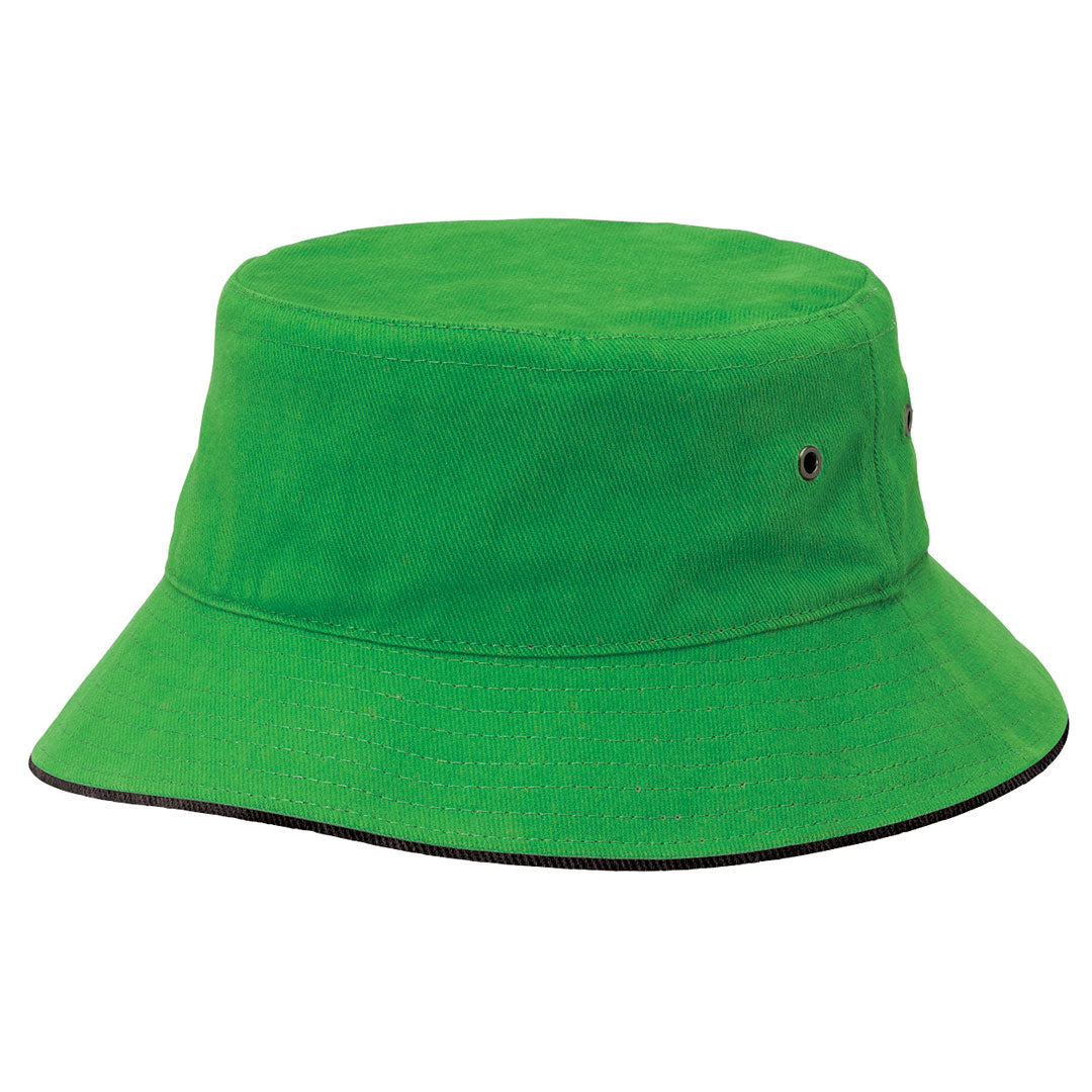 Legend The Sandwich Brim Bucket Hat | Adults Lime/Black Hats