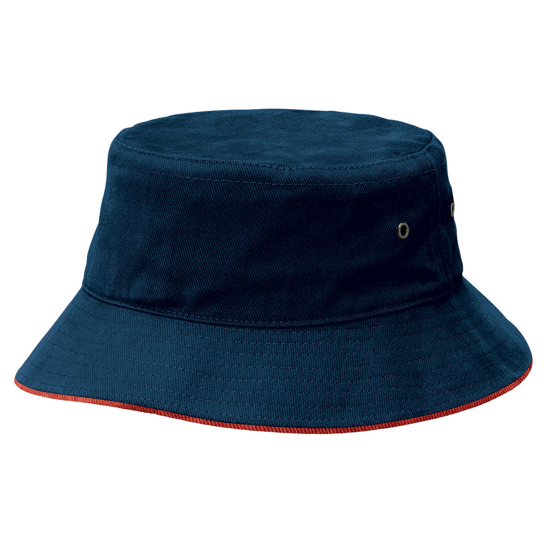 Legend The Sandwich Brim Bucket Hat | Adults Navy/Red Hats