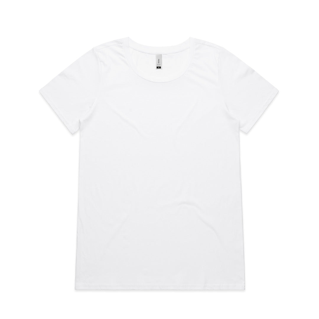 AS Colour The Shallow Scoop Tee | Ladies | Short Sleeve White Shirts & Tops