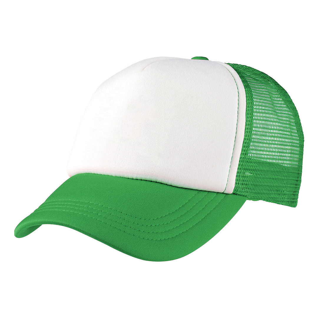 Legend The Foam Mesh Trucker Cap | Adults Emerald/White Hats