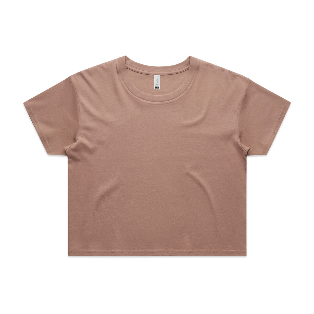 AS Colour The Crop Tee | Ladies | Short Sleeve Hazy Pink Shirts & Tops