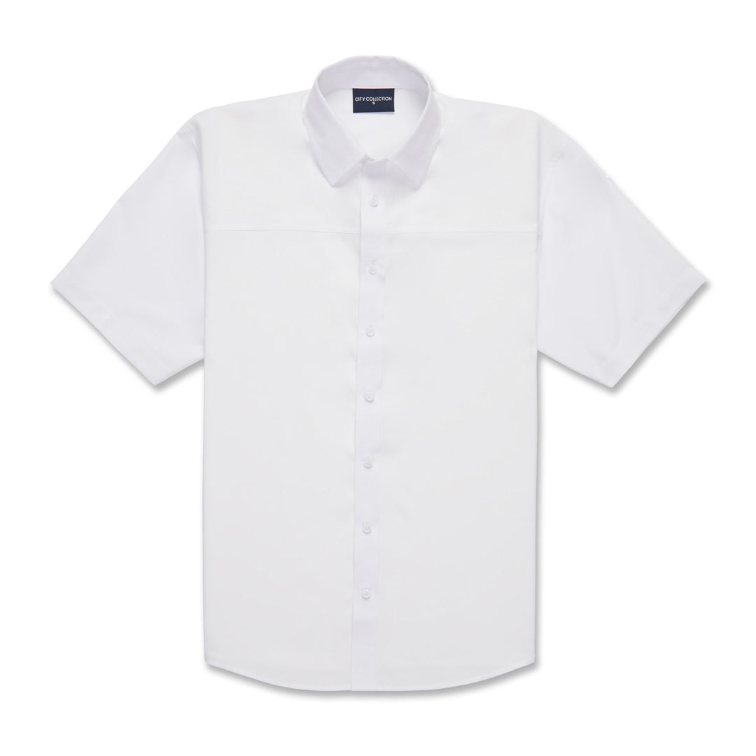 City Collection The Ezylin Shirt | Mens | Short Sleeve White Shirts & Tops