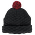 Legend The Pom Pom Beanie | Adults Black/Red Hats