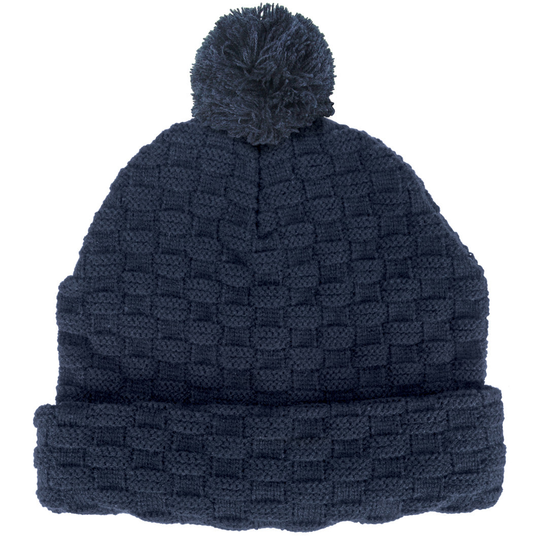 Legend The Pom Pom Beanie | Adults Navy/Navy Hats