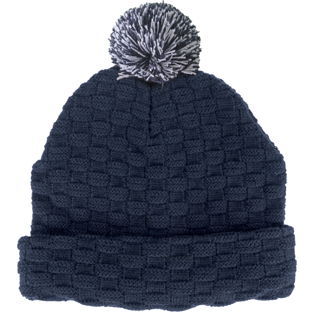 Legend The Pom Pom Beanie | Adults Navy/White Hats