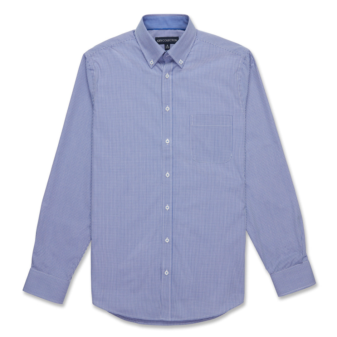 City Collection The Pippa Check Shirt | Mens | Long Sleeve Cobalt Check Shirts & Tops