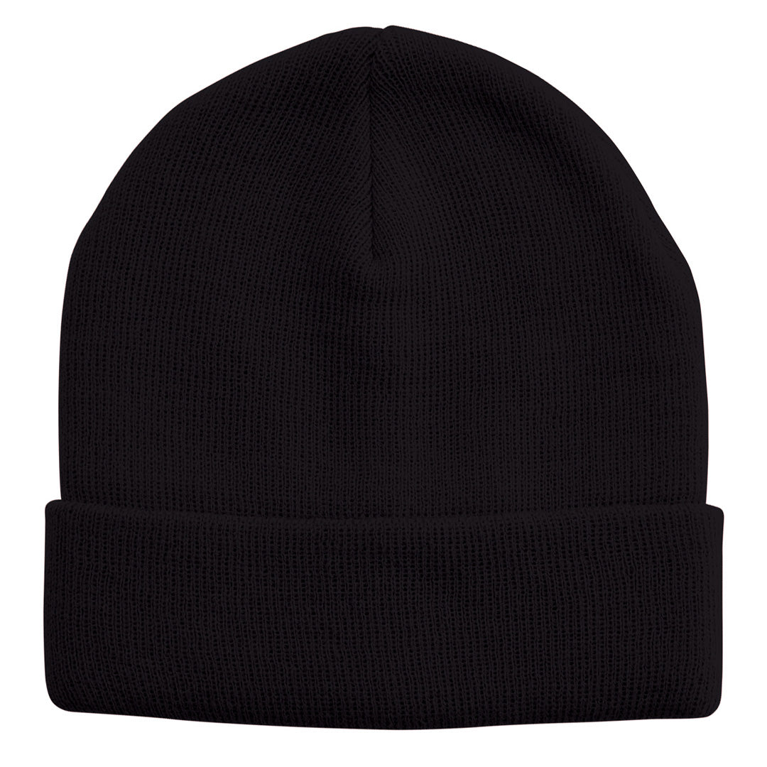 Legend Acrylic Knit Beanie | Adults Black Hats