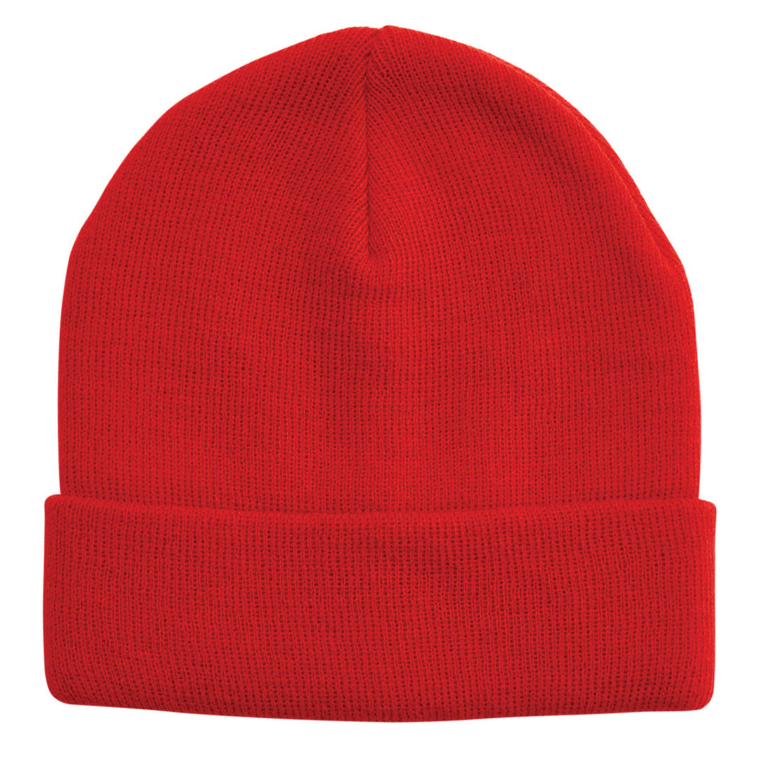 Legend Acrylic Knit Beanie | Adults Red Hats